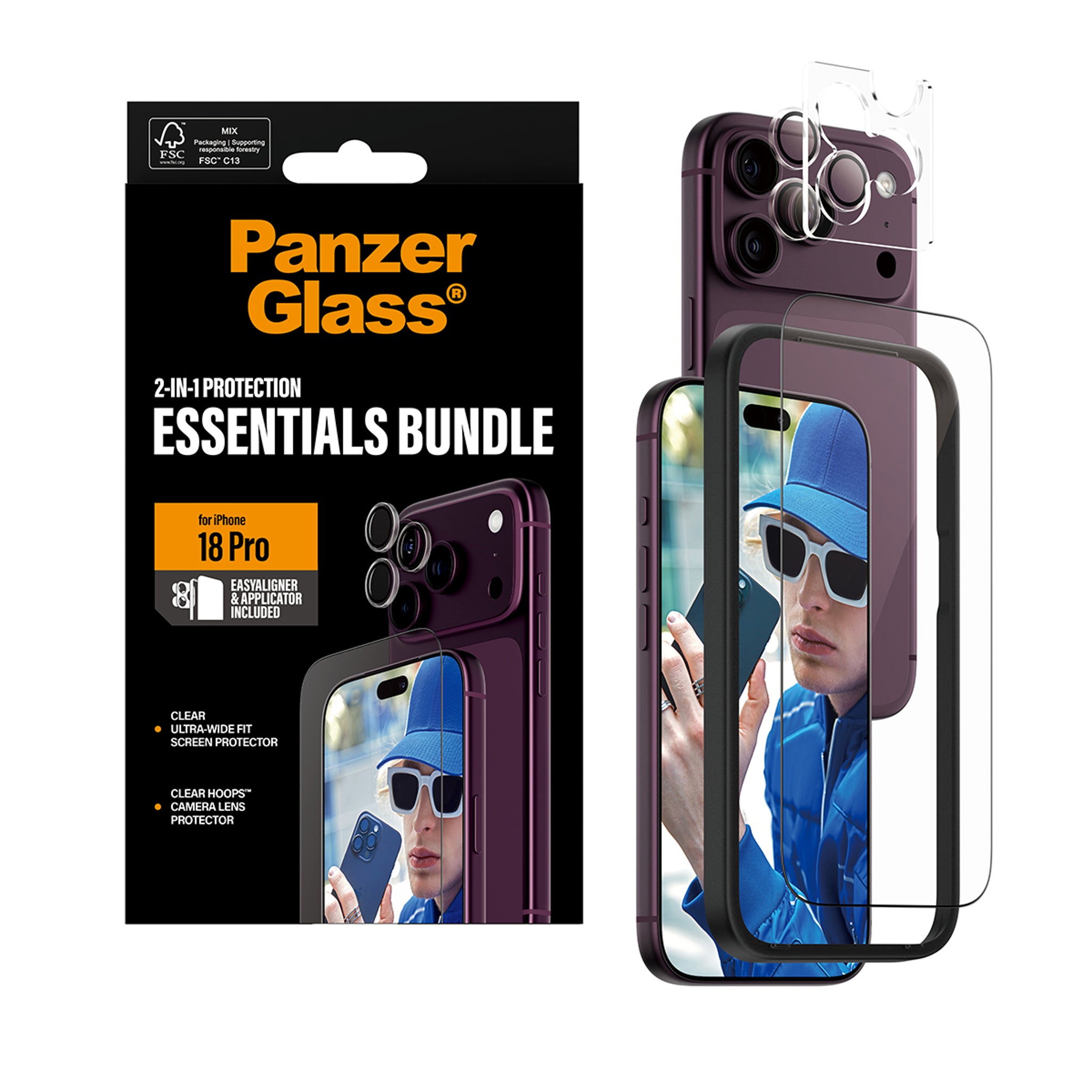 PanzerGlass® 2-in-1 Essentials Pakke iPhone 18 Pro